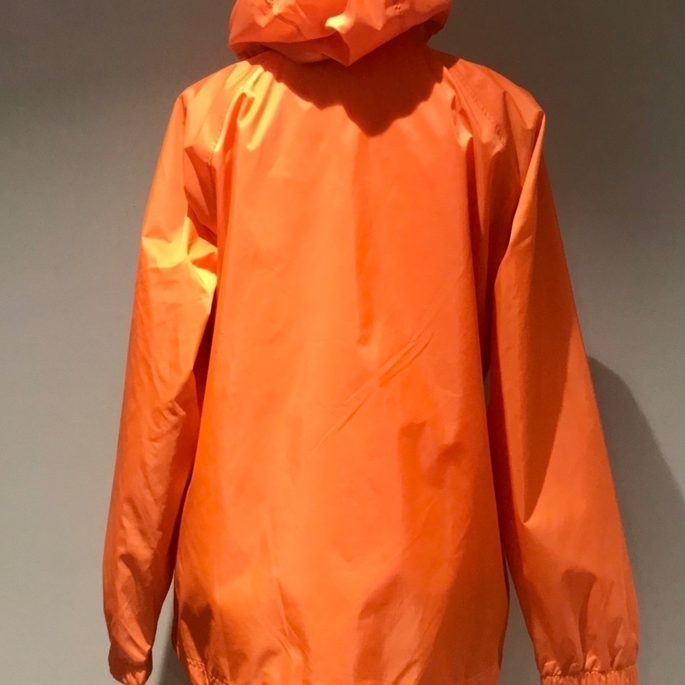 L.L. Bean Women's Misses Size M Reg Orange Stowaway Windbreaker Hooded Jacket - Picture 3 of 16